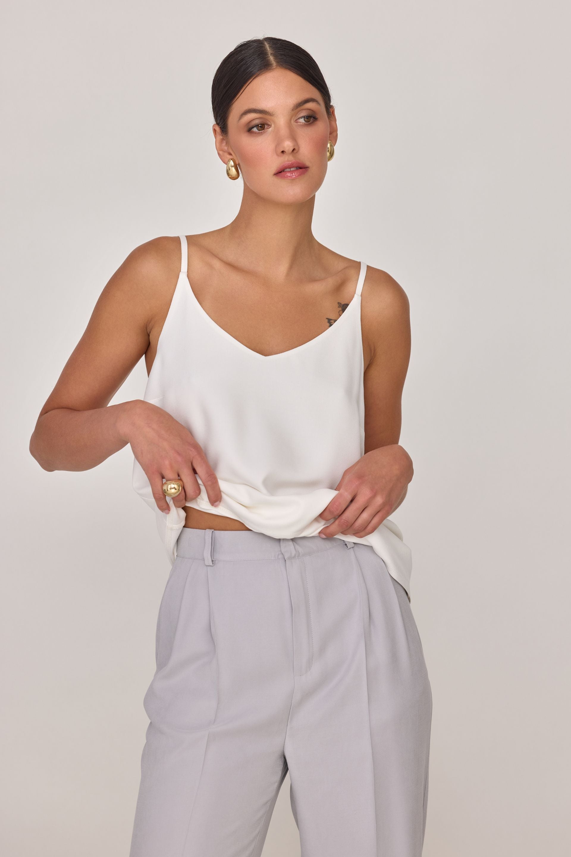 Spodnie z szeroką nogawką gołębi