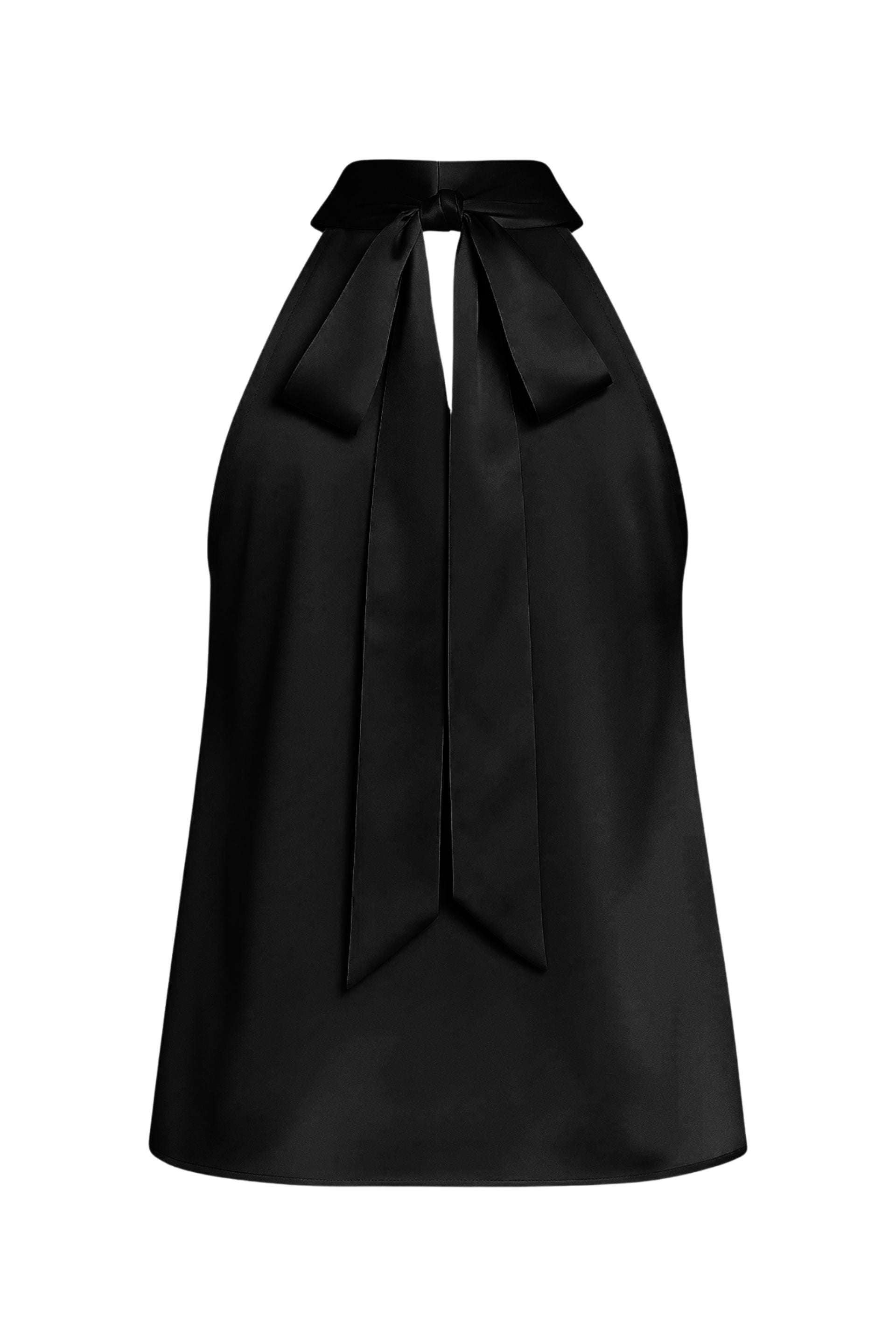 Elegancki top z dekoltem halter czarny