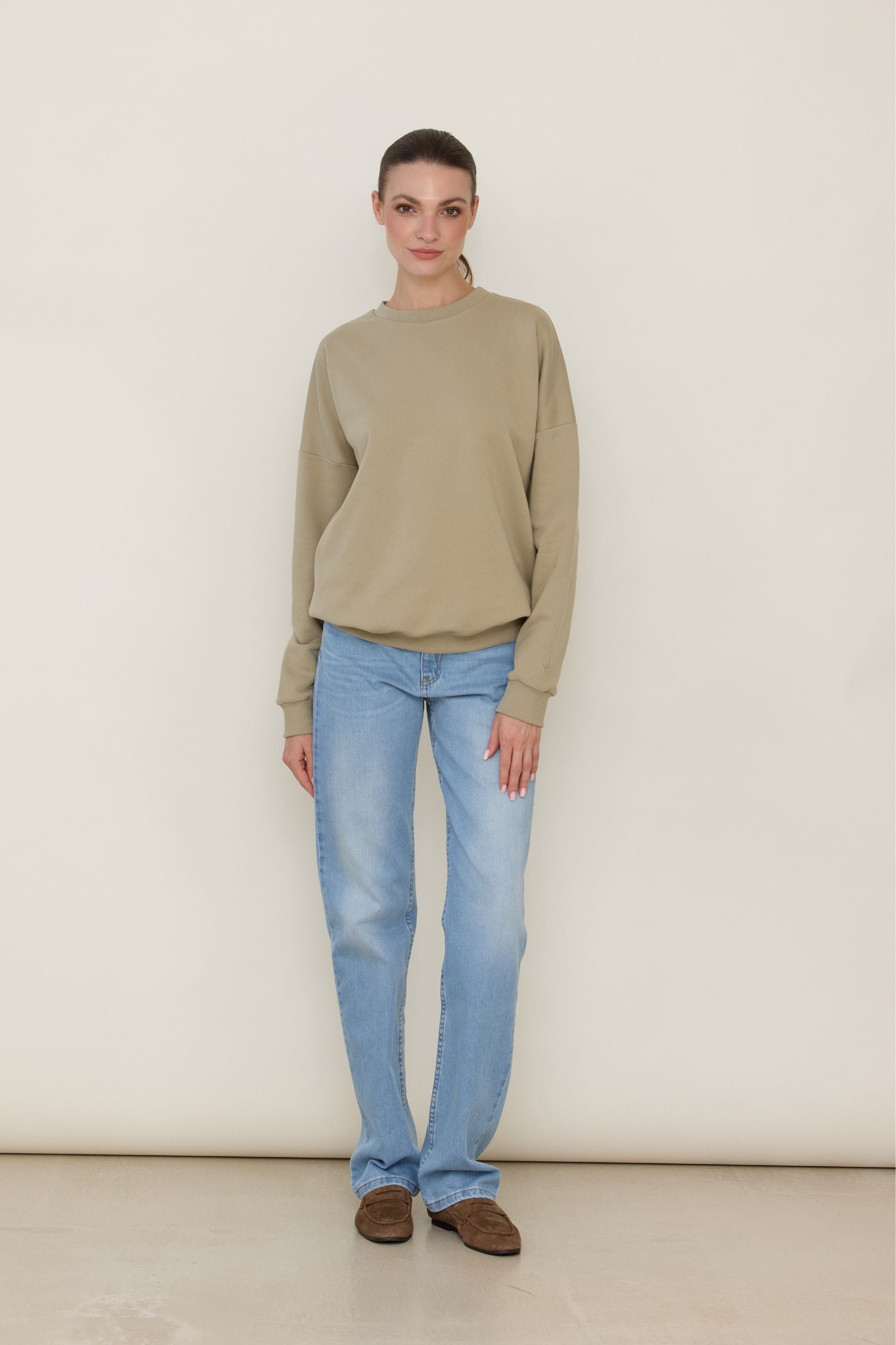 Bluza basic krem pistacjowy