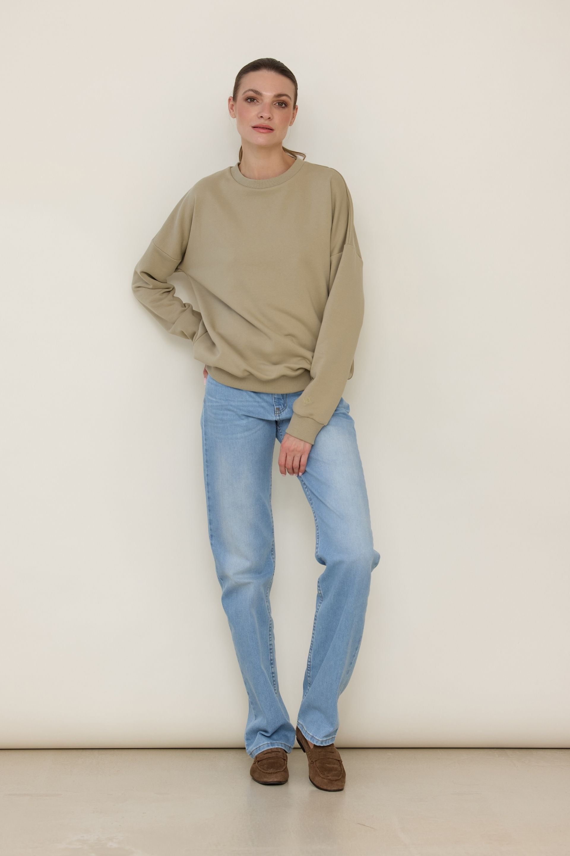 Bluza basic krem pistacjowy