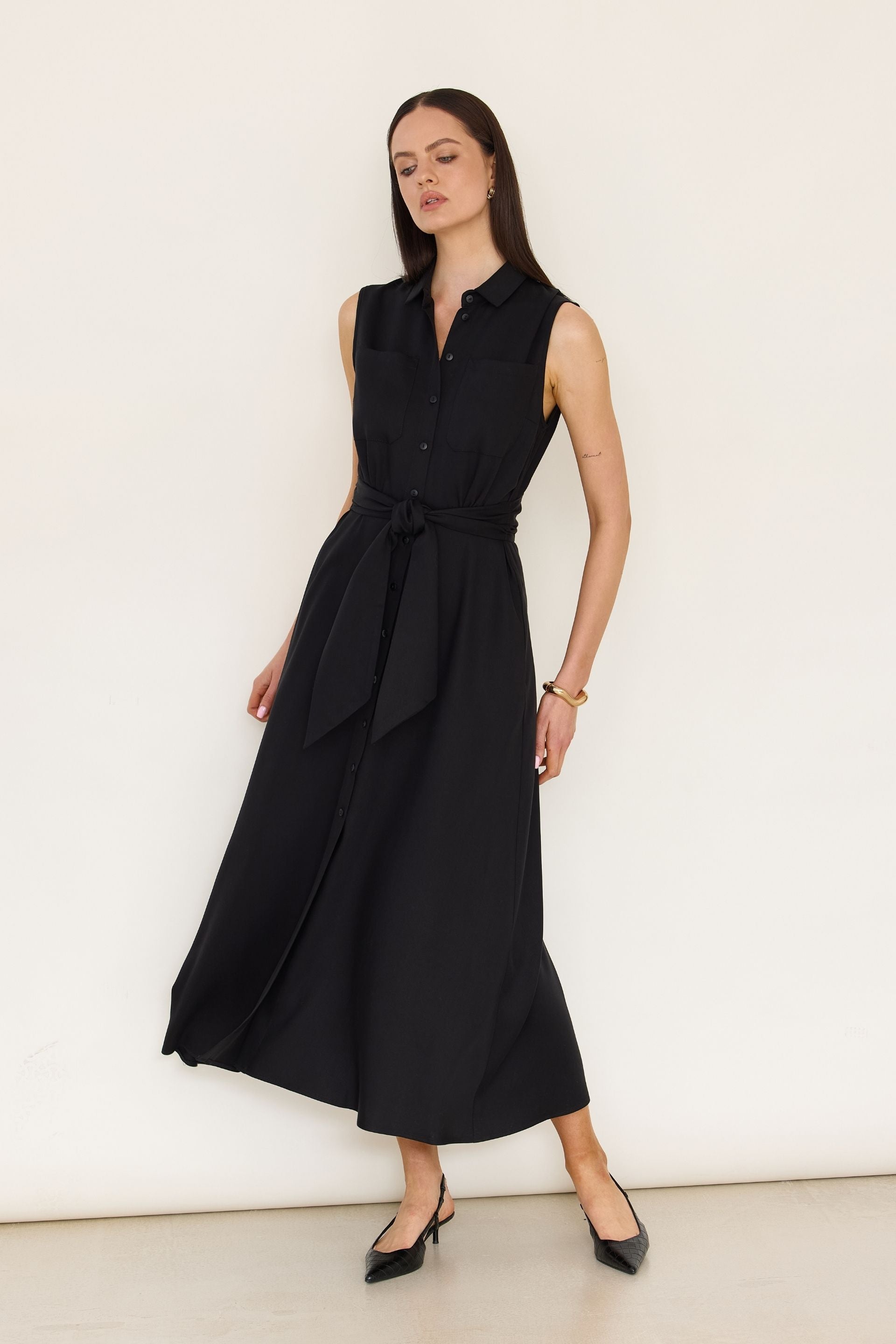 Szmizjerka z lyocellu czarna