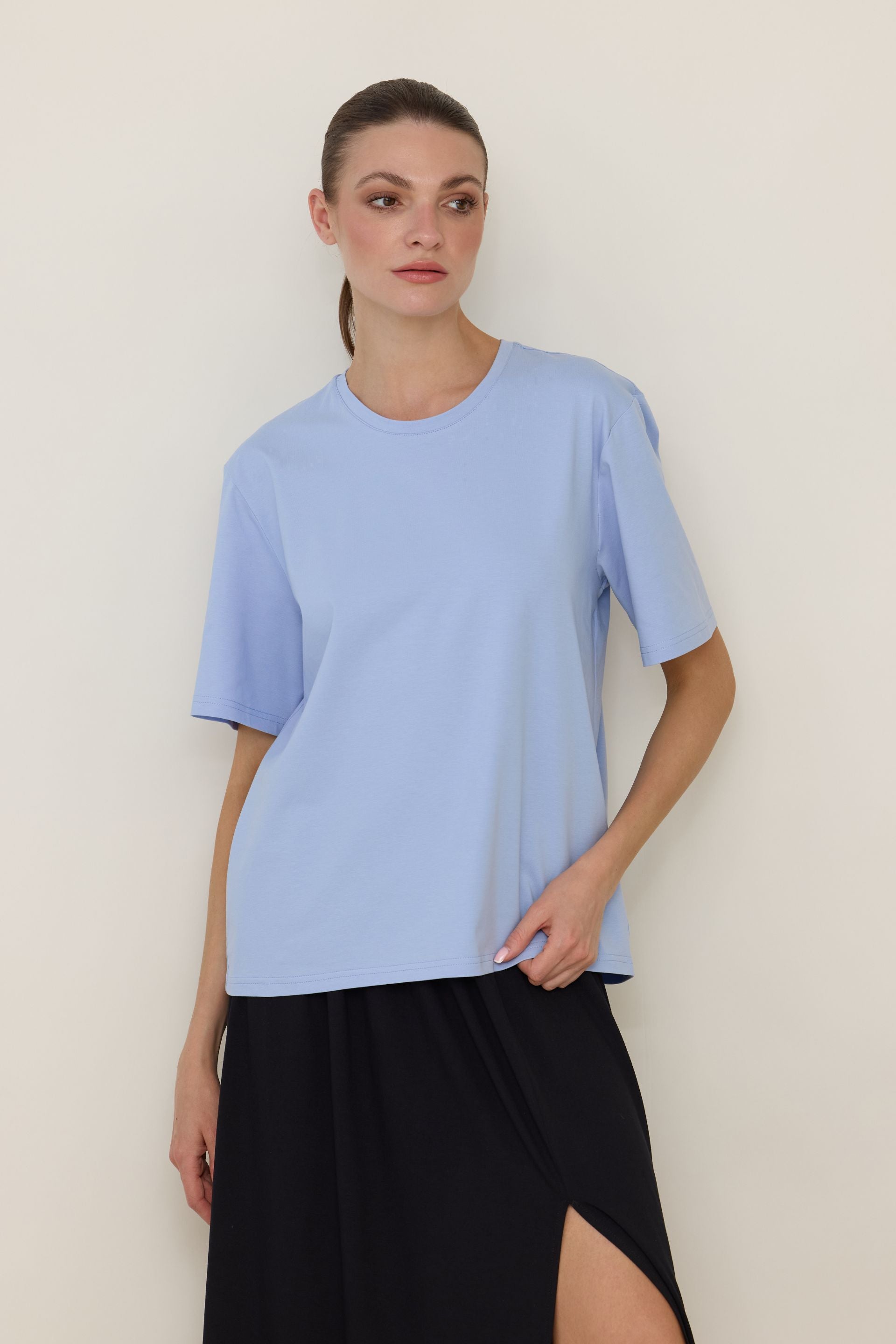 Basic boxy cappuccino T-shirt