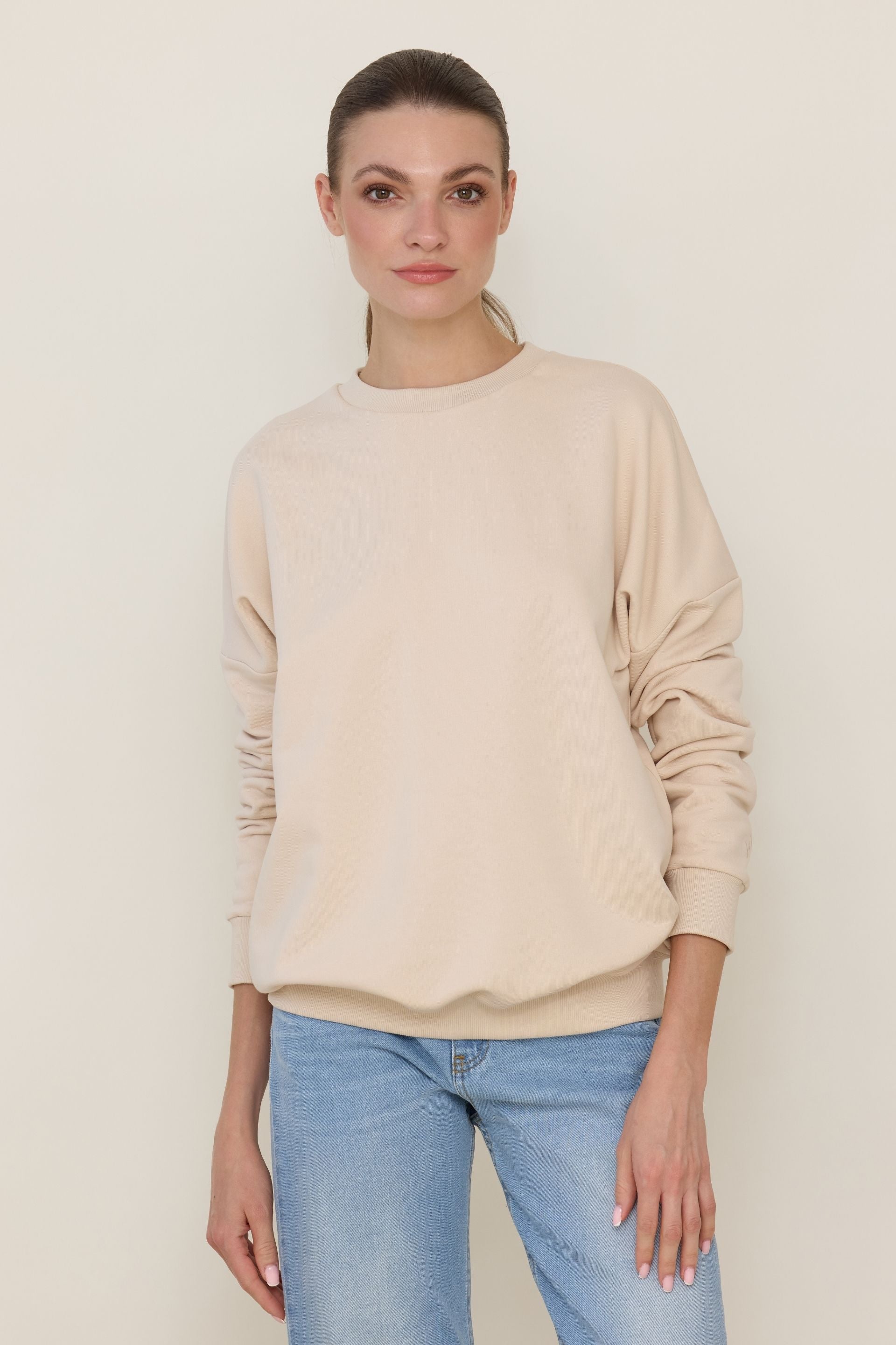 Bluza basic waniliowy beż