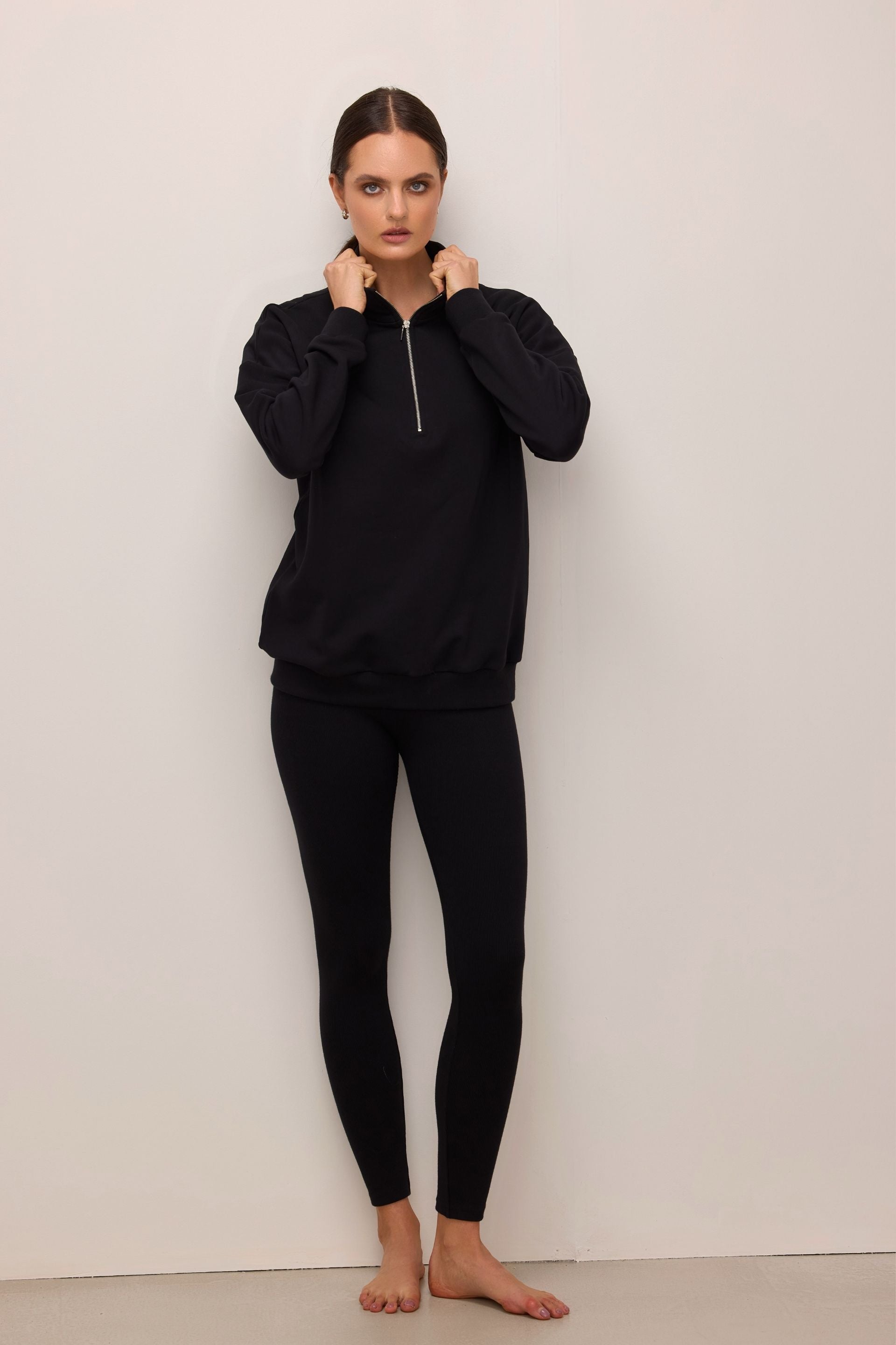 Bluza z zamkiem czarna