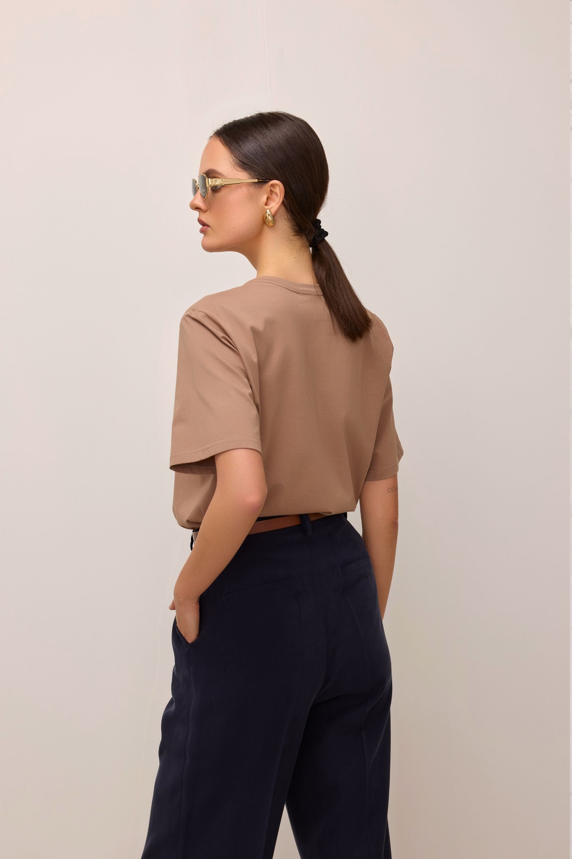 Basic boxy cappuccino T-shirt