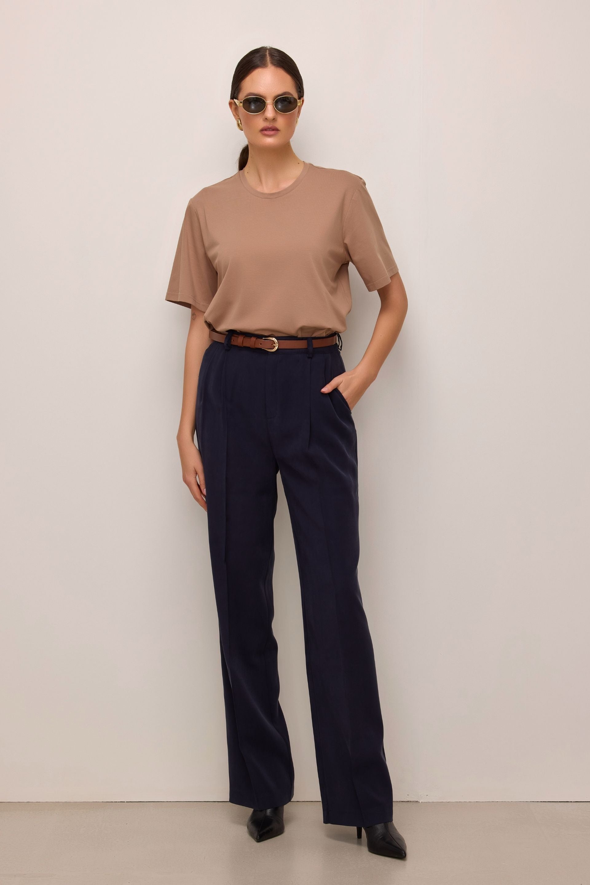 Basic boxy cappuccino T-shirt