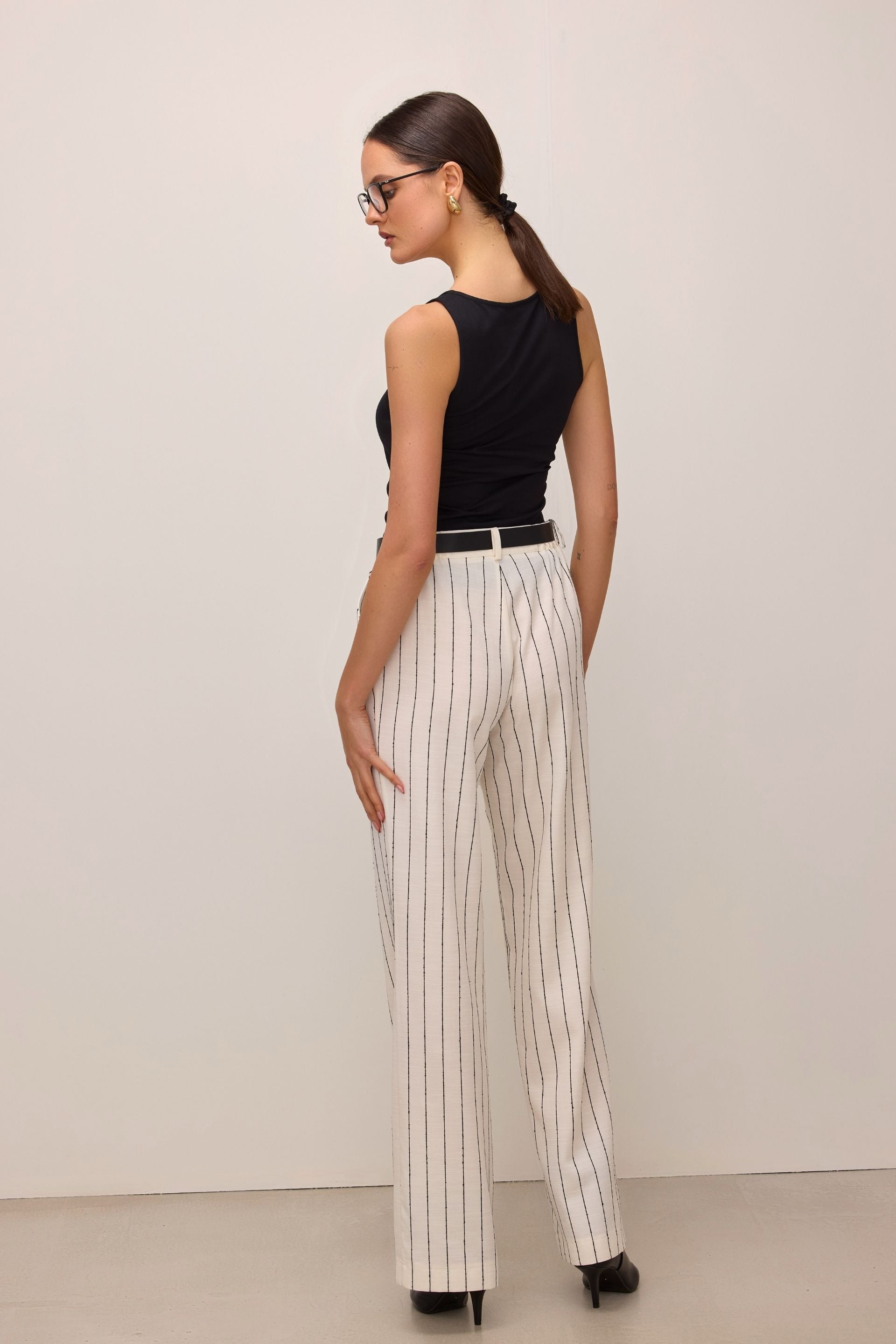 Basic black cotton tank top