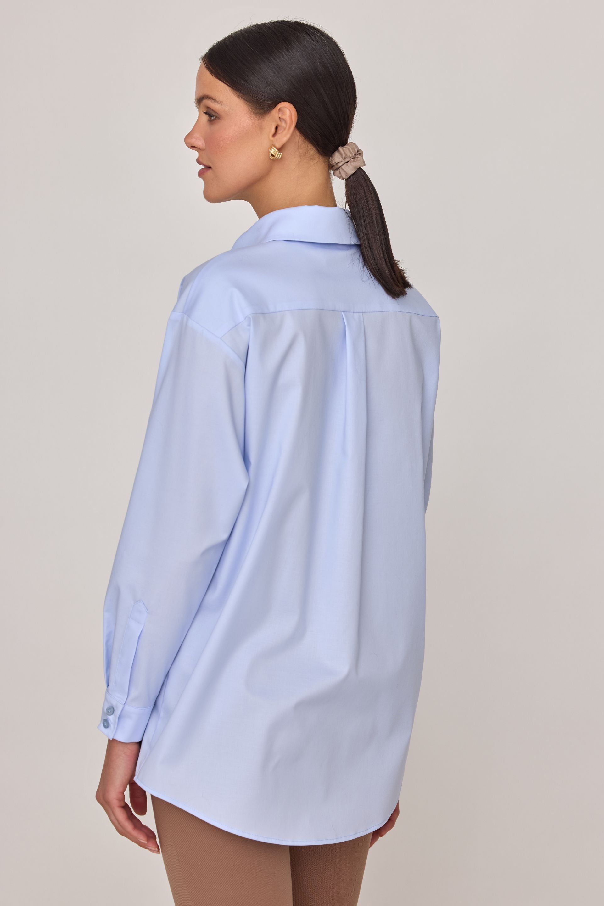 Oversized white cotton shirt