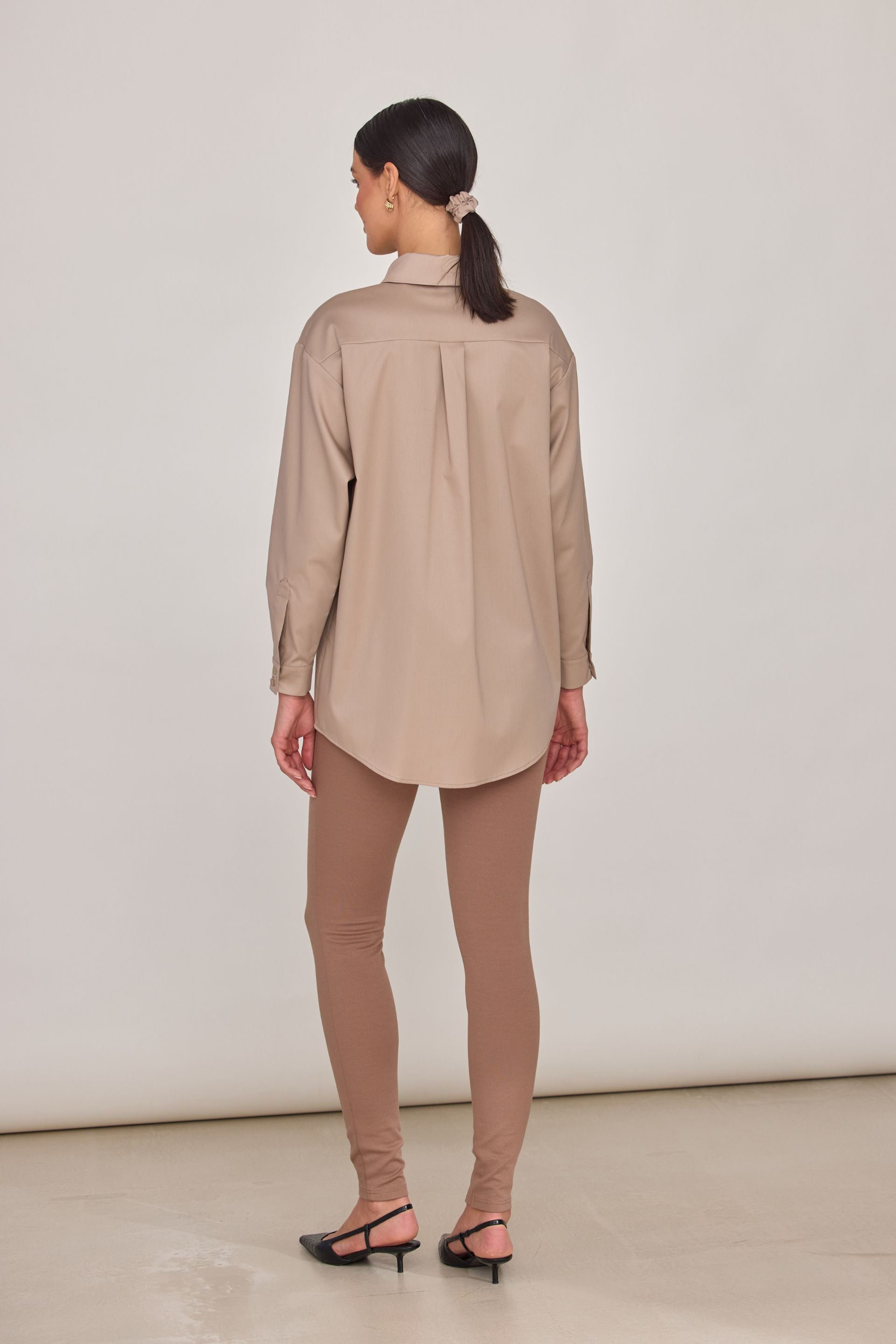 Oversized white cotton shirt