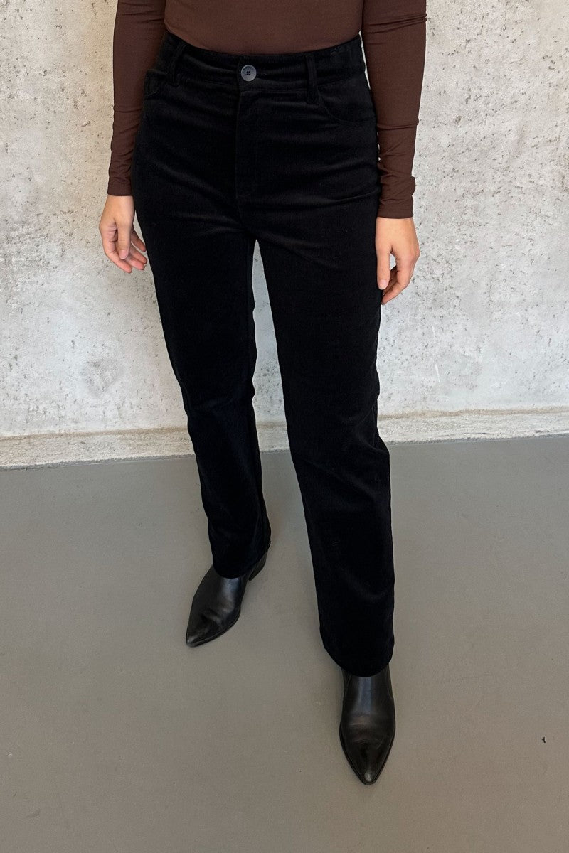 Bawełniane spodnie sztruksowe czarne