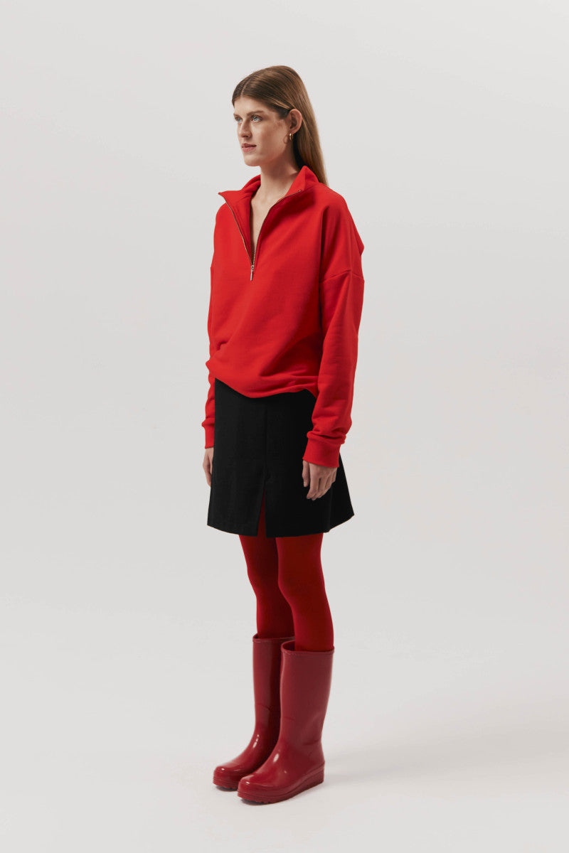 Bluza z zamkiem czerwona