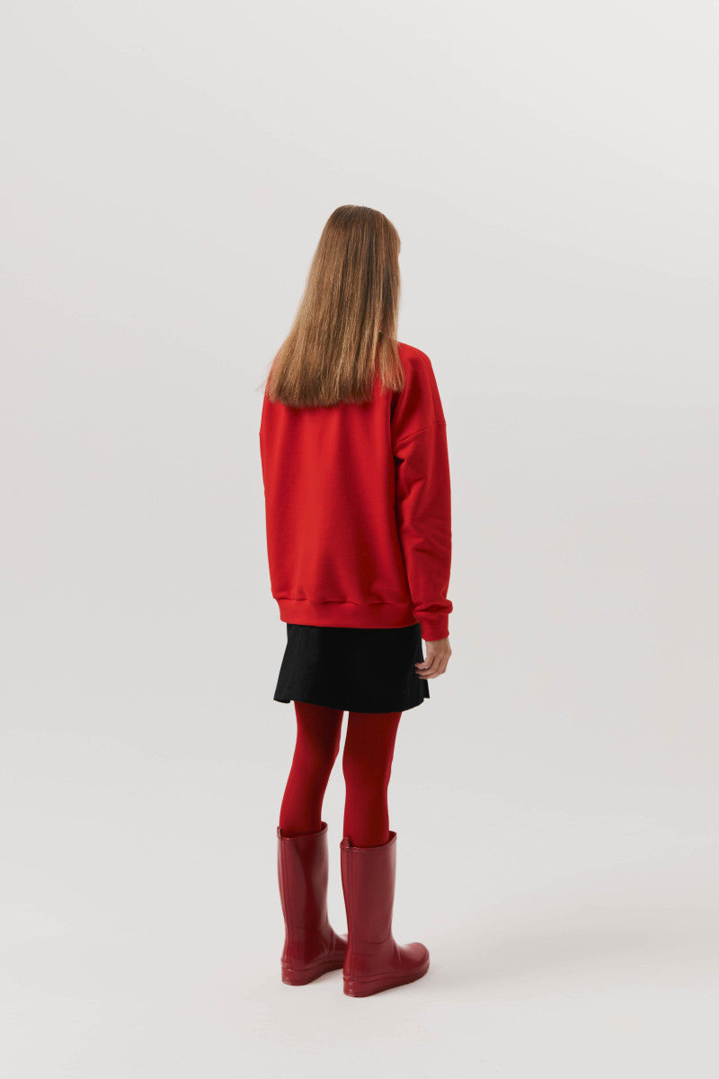 Bluza z zamkiem czerwona