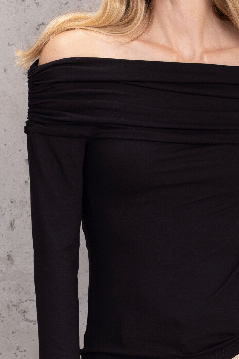 Long-sleeved Spanish blouse, black