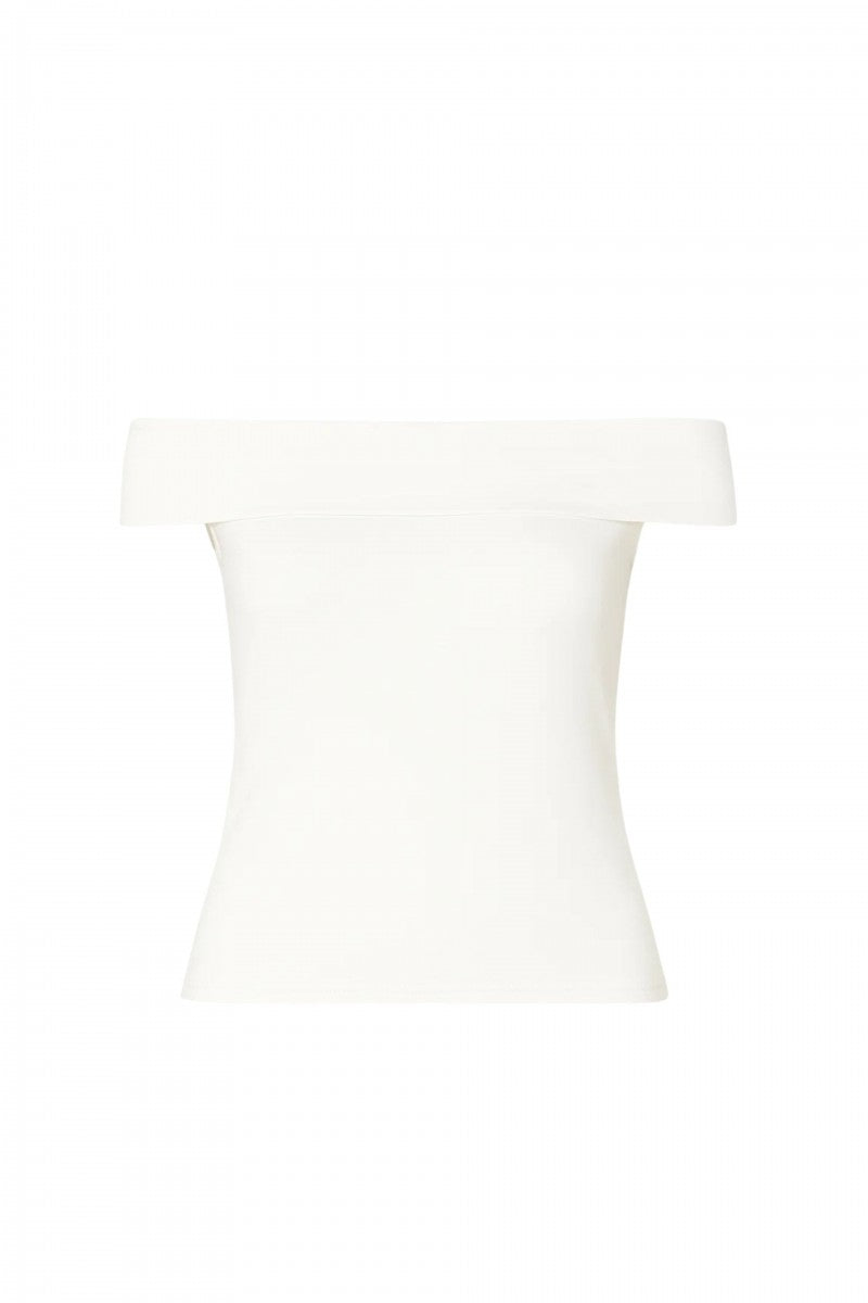 Off-the-shoulder blouse, white