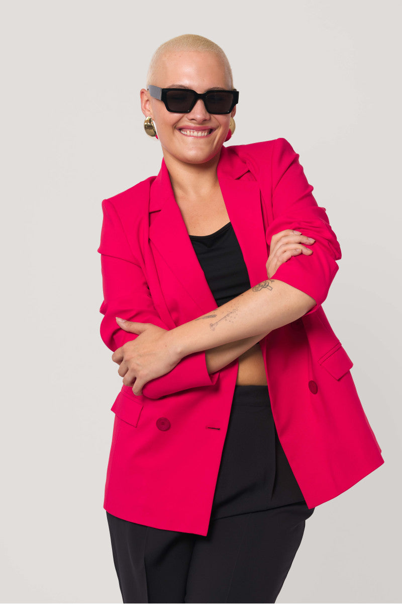 Marynarka dwurzędowa czerwona