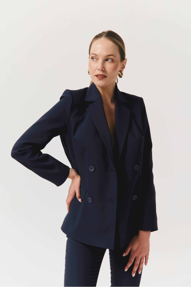 Marynarka dwurzędowa granatowa