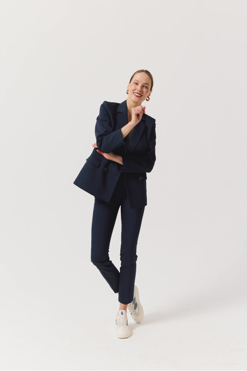 Marynarka dwurzędowa granatowa