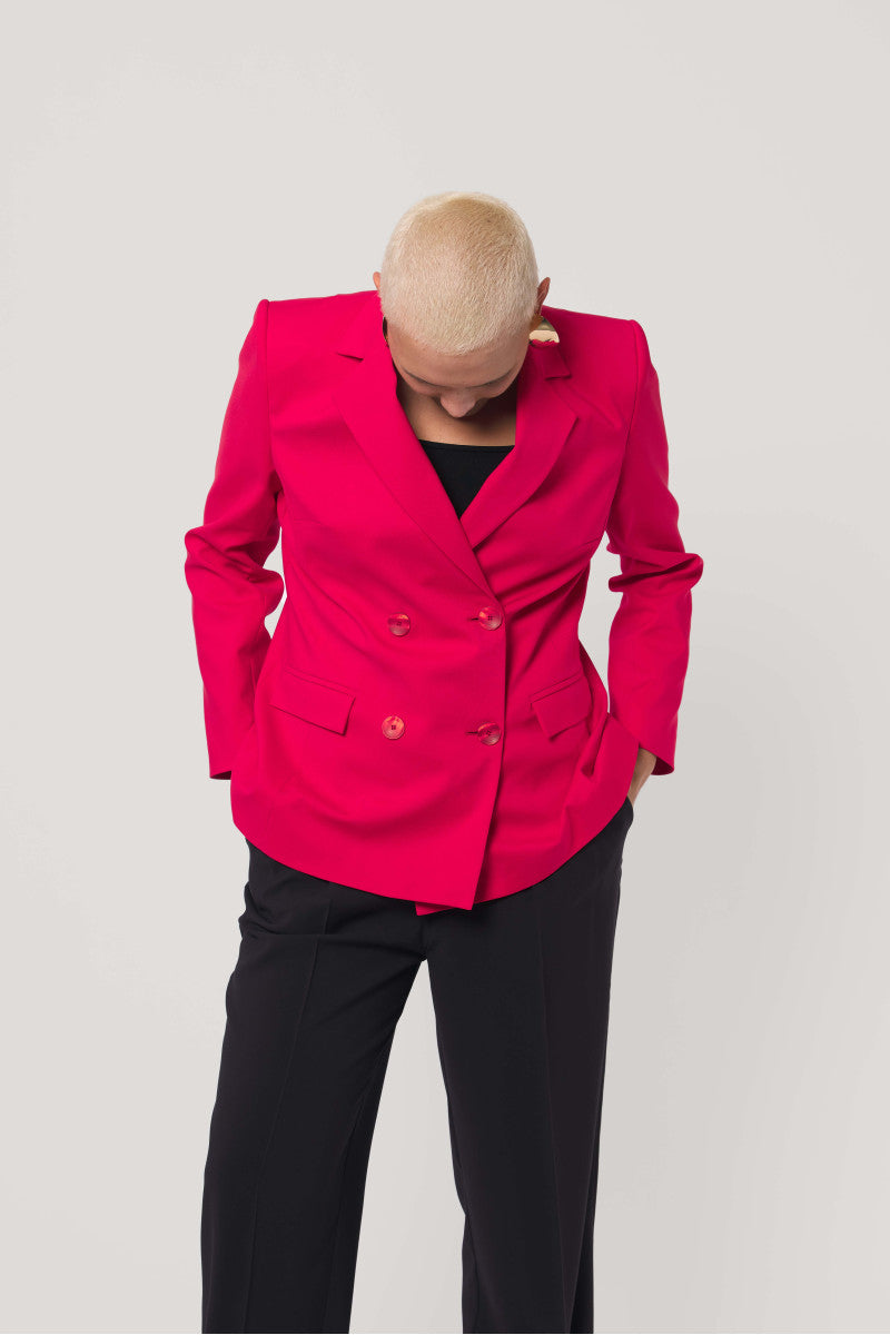 Marynarka dwurzędowa czerwona