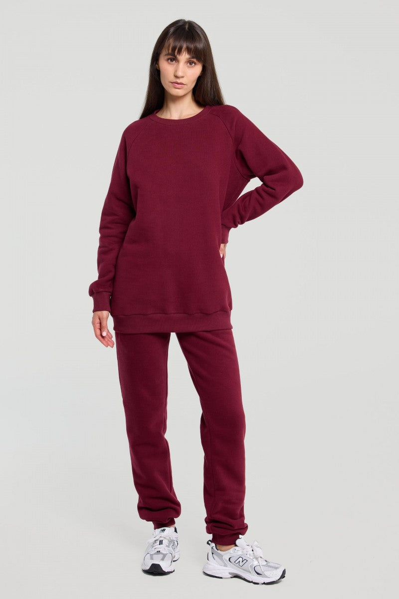 Klasyczna bluza dresowa burgund