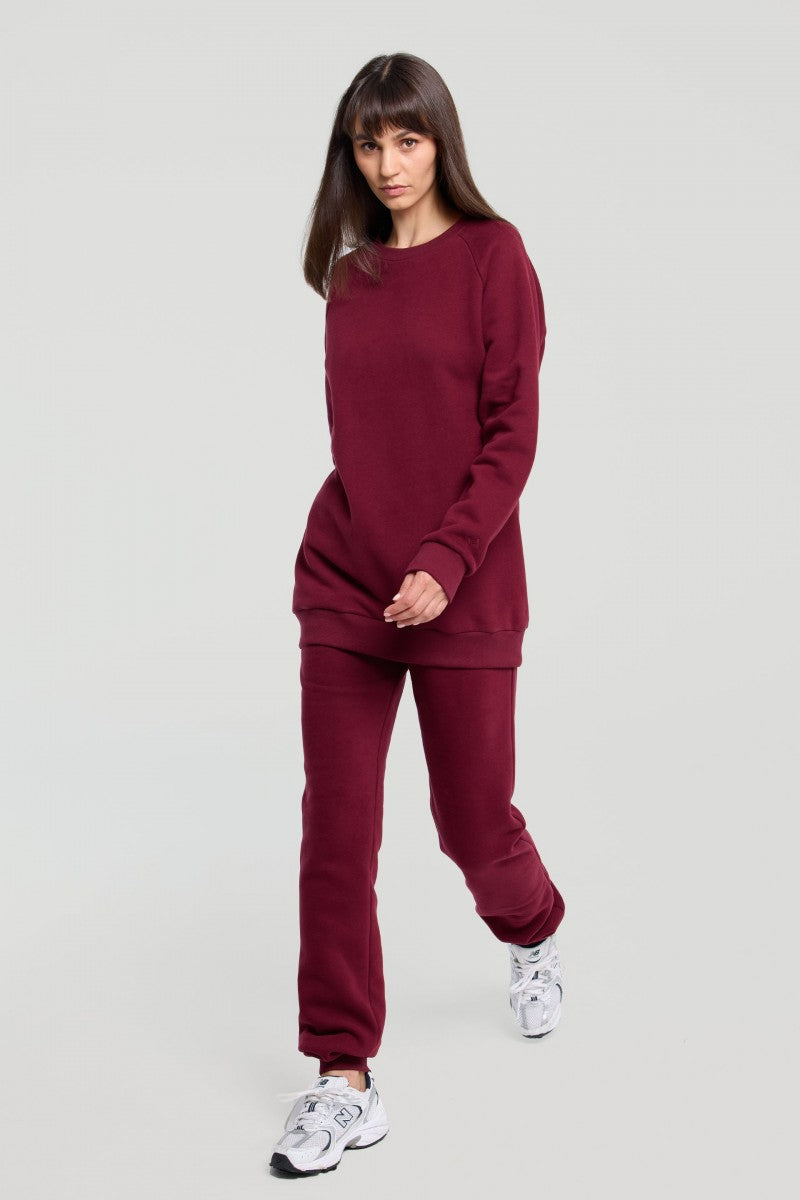 Klasyczna bluza dresowa burgund