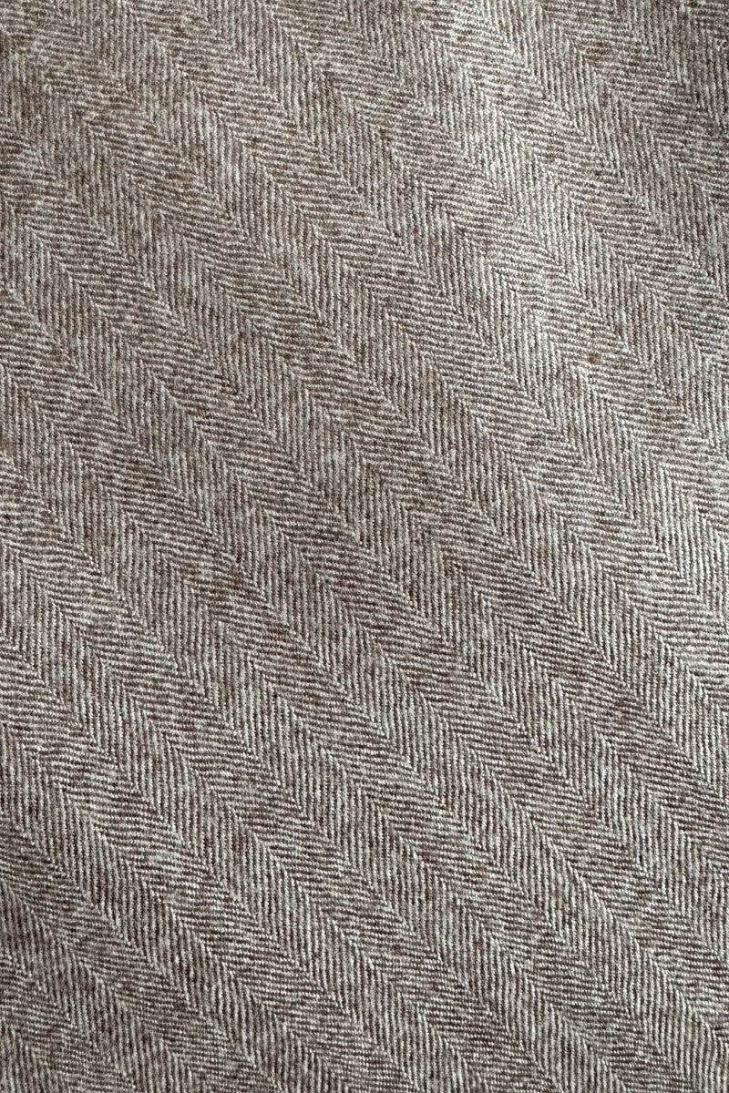 Classic beige herringbone merino wool skirt