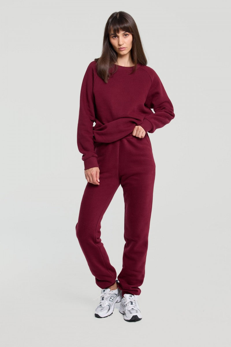 Classic burgundy sweatpants