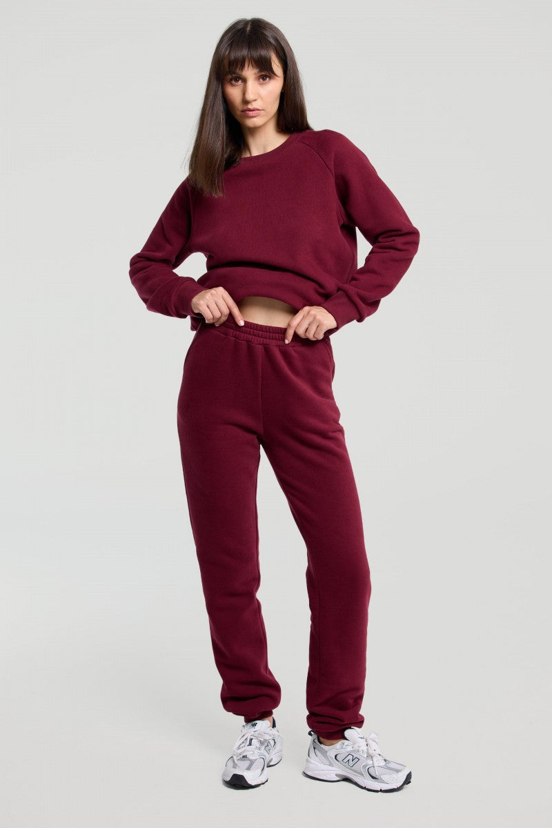 Klasyczne spodnie dresowe burgund