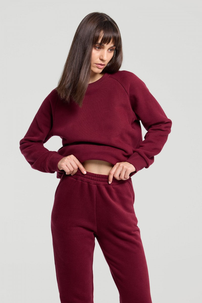 Classic burgundy sweatpants