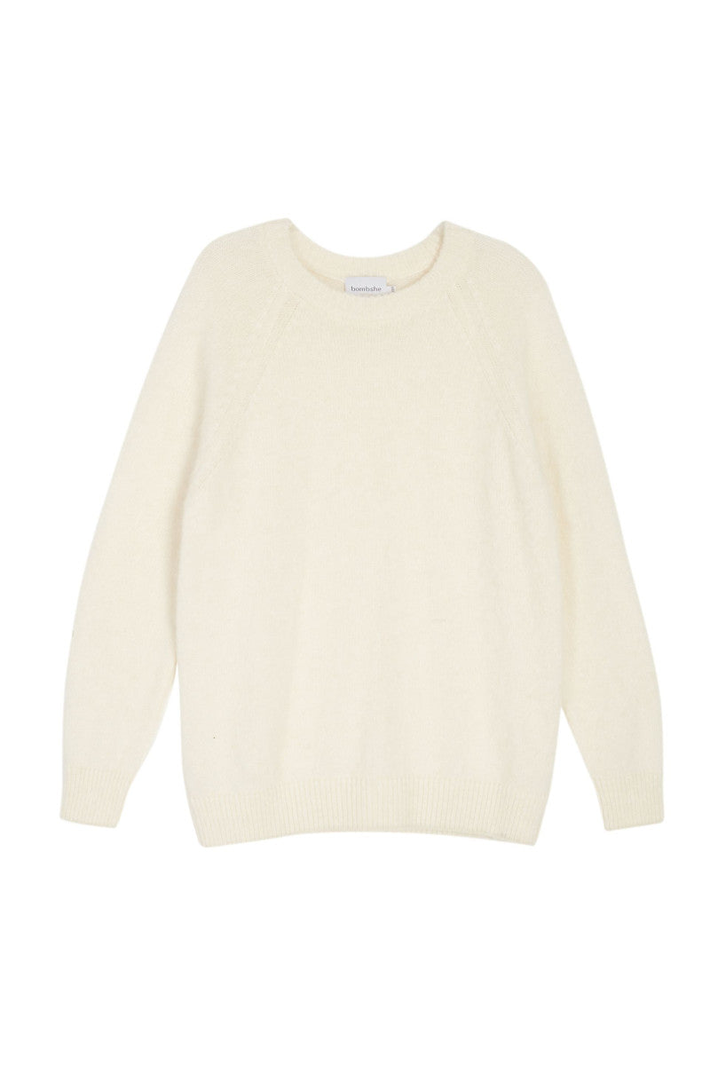 Classic cream wool alpaca sweater