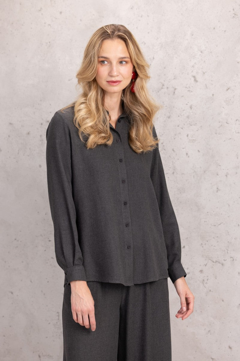 Anthracite relaxed fit shirt