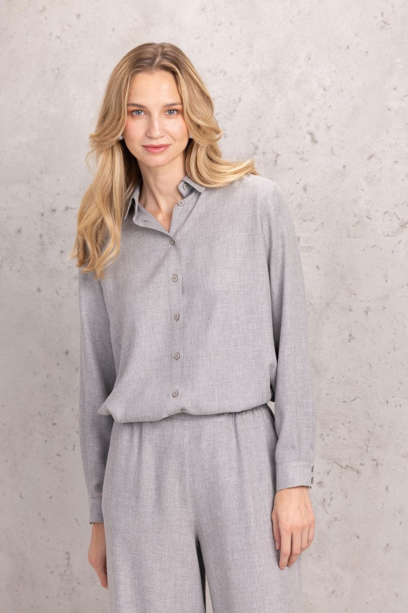 Koszula o swobodnym kroju szary