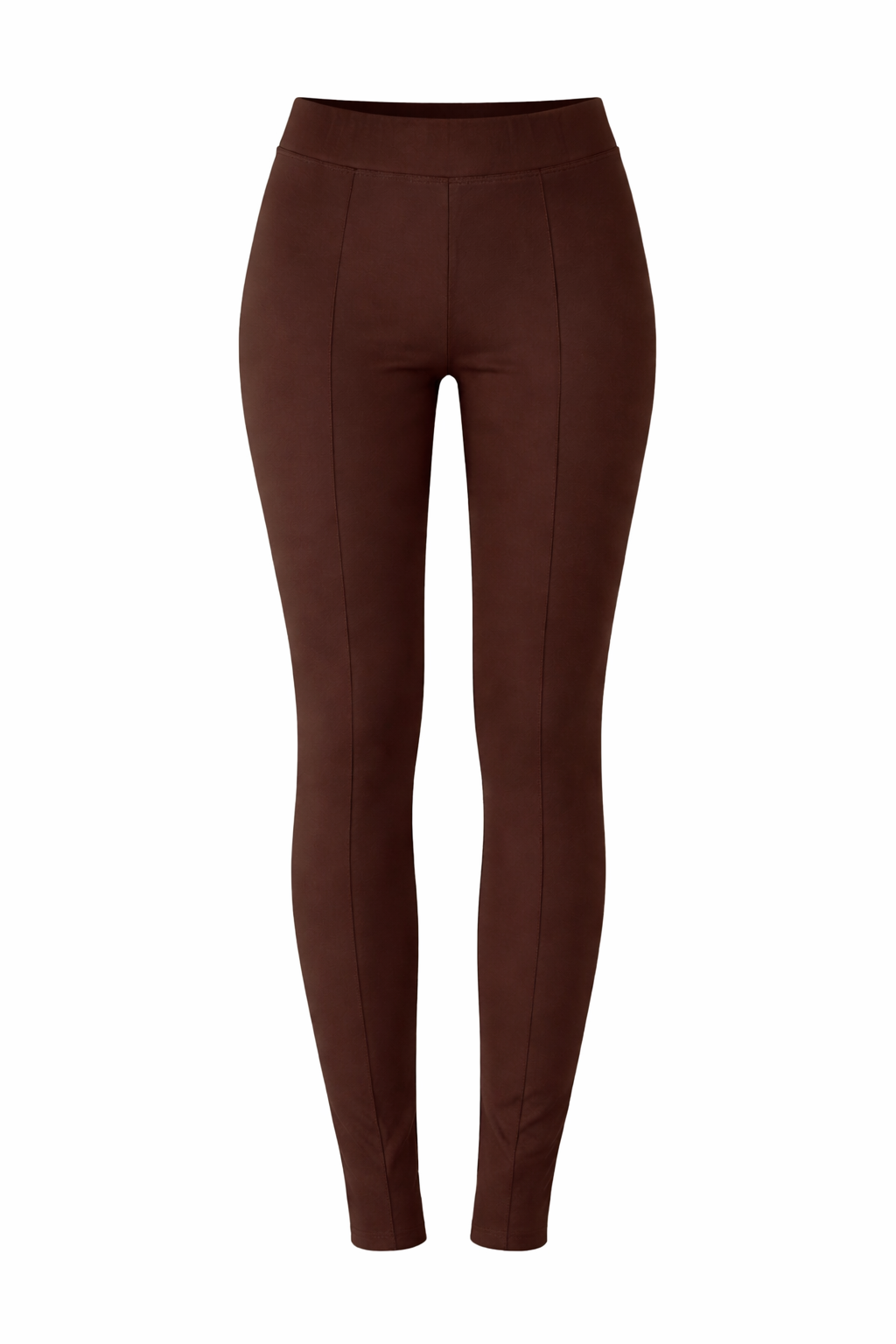 Legginsy z kantem z wiskozy czekolada - packshot