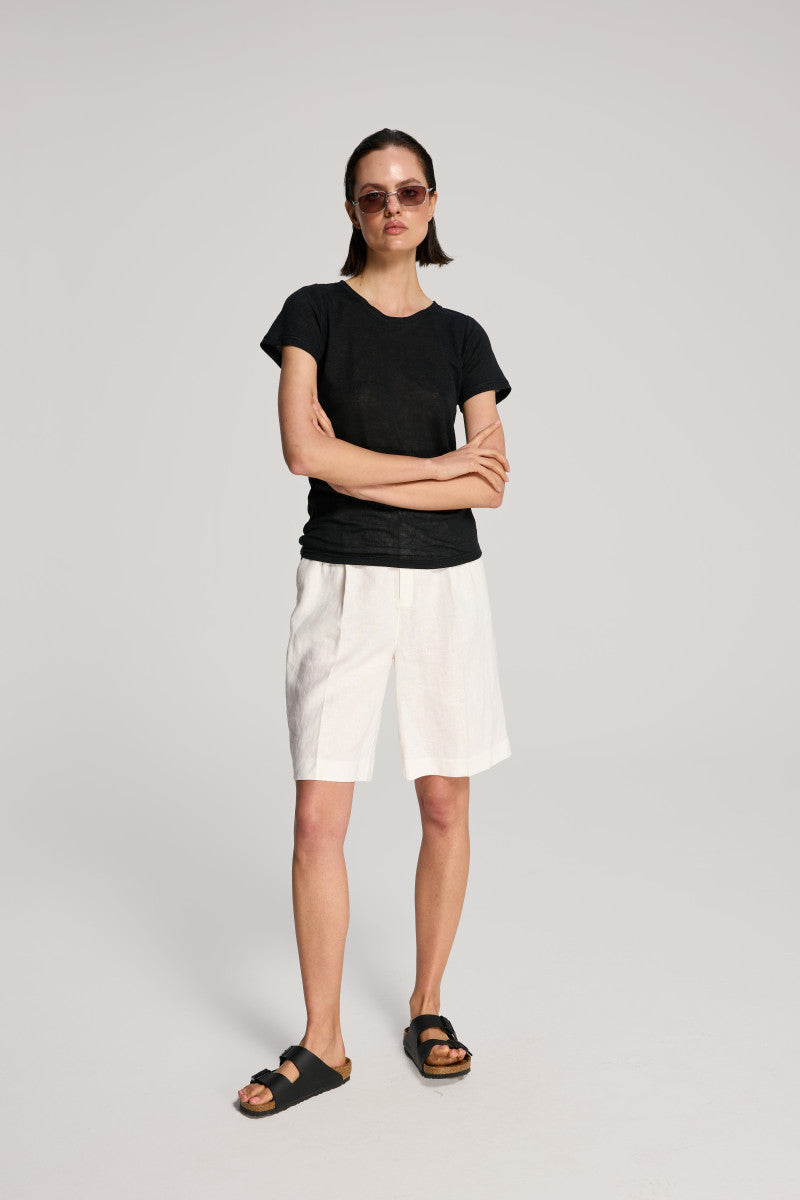 Black linen t-shirt