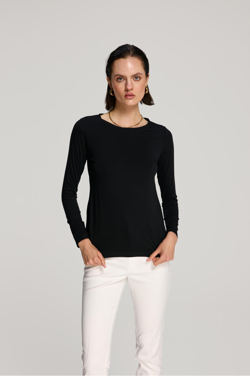 Longsleeve z bawełny supima czarny