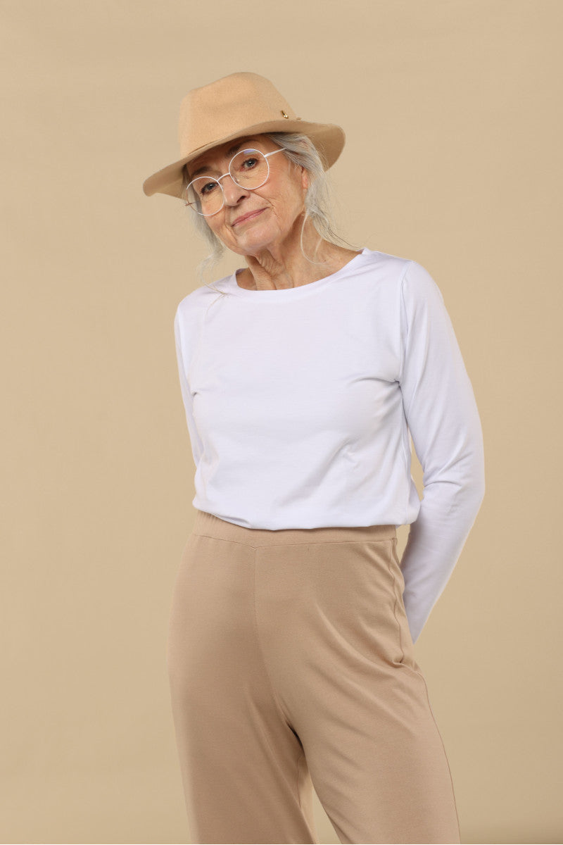 White Supima Cotton Longsleeve