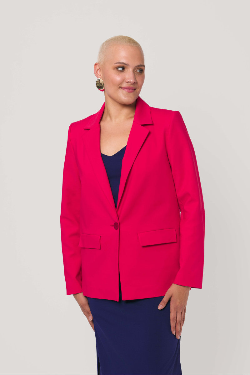 Marynarka jednorzędowa czerwona