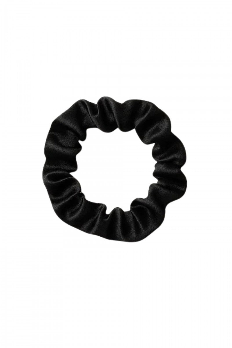 Satynowa gumka do włosów czarna