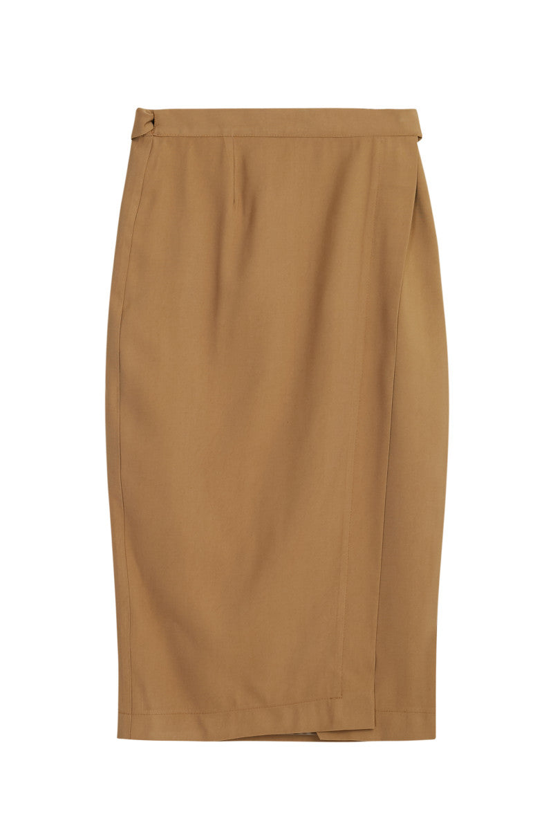 Caramel envelope skirt