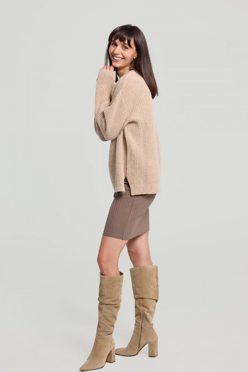 Classic beige wool sweater