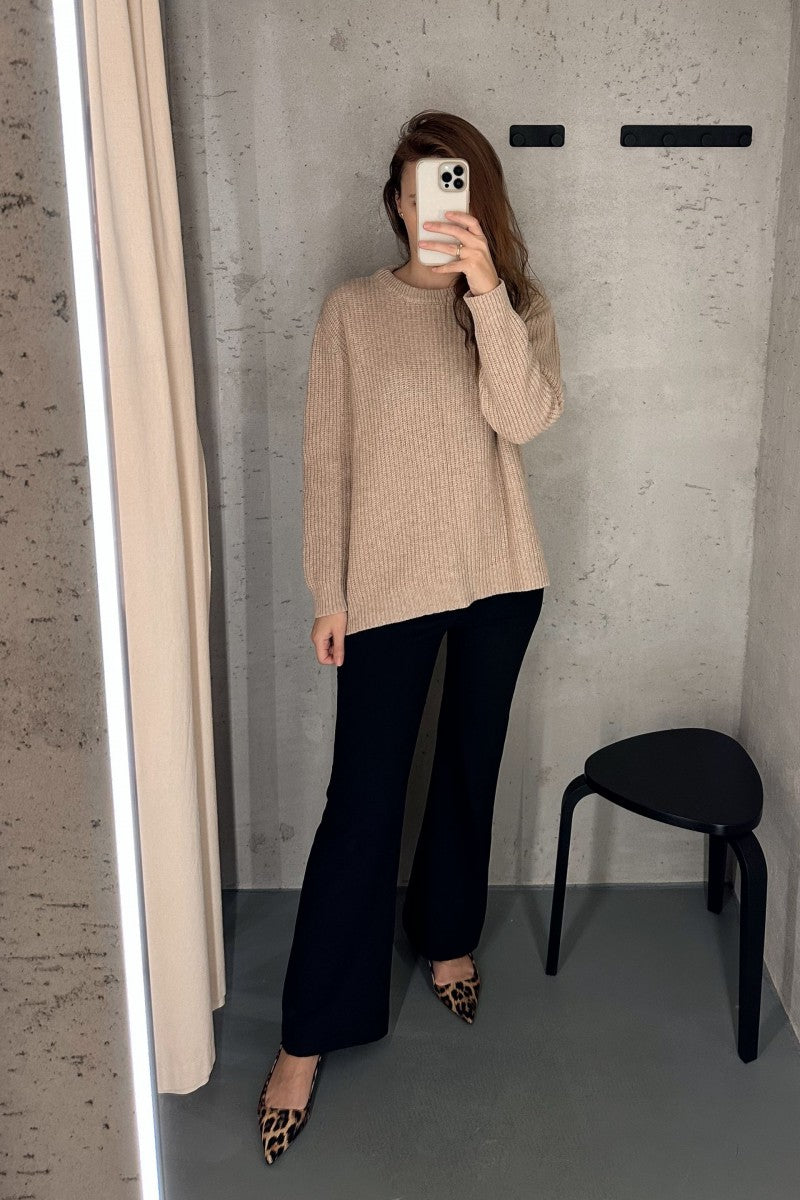 Classic beige wool sweater