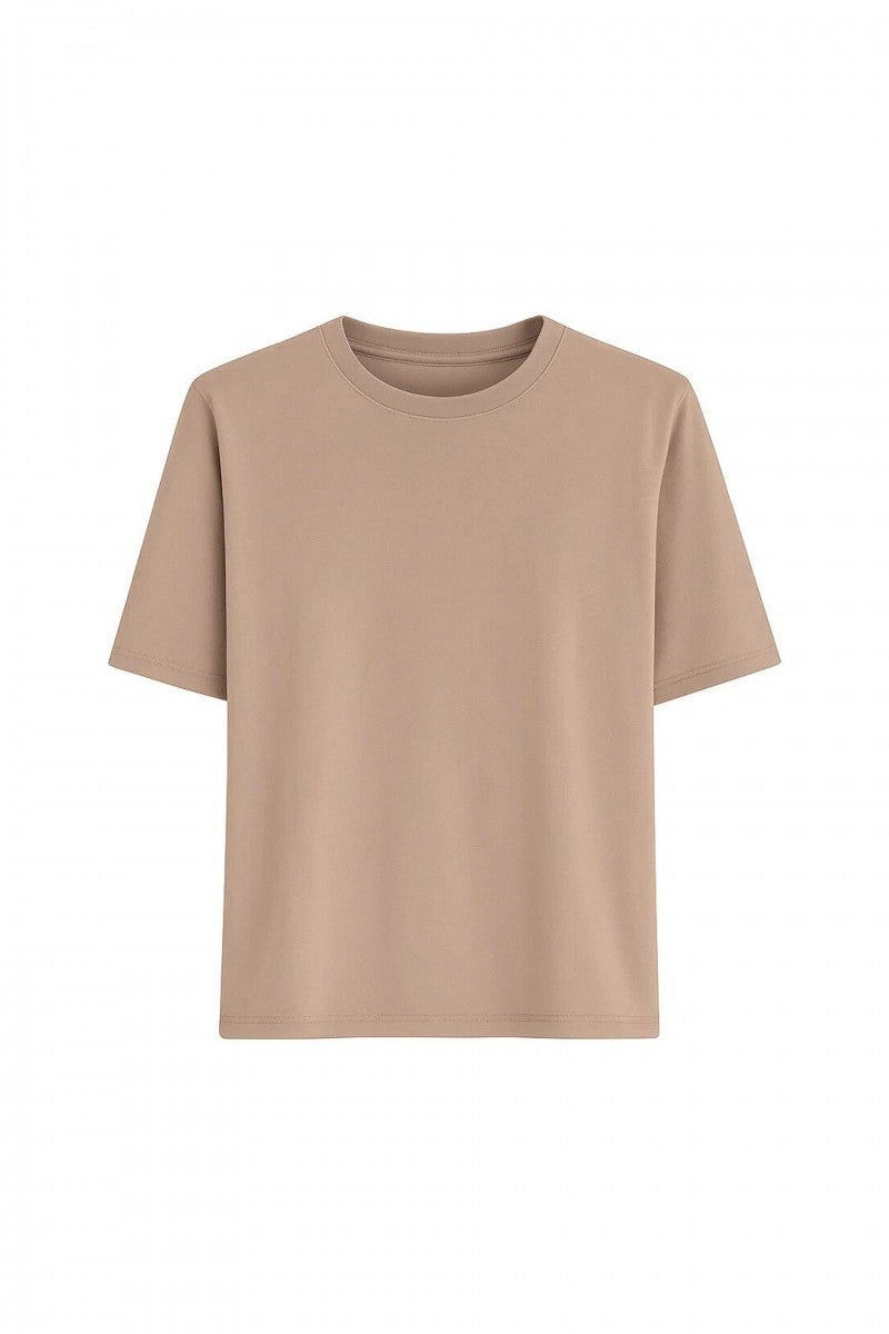 Basic boxy cappuccino T-shirt