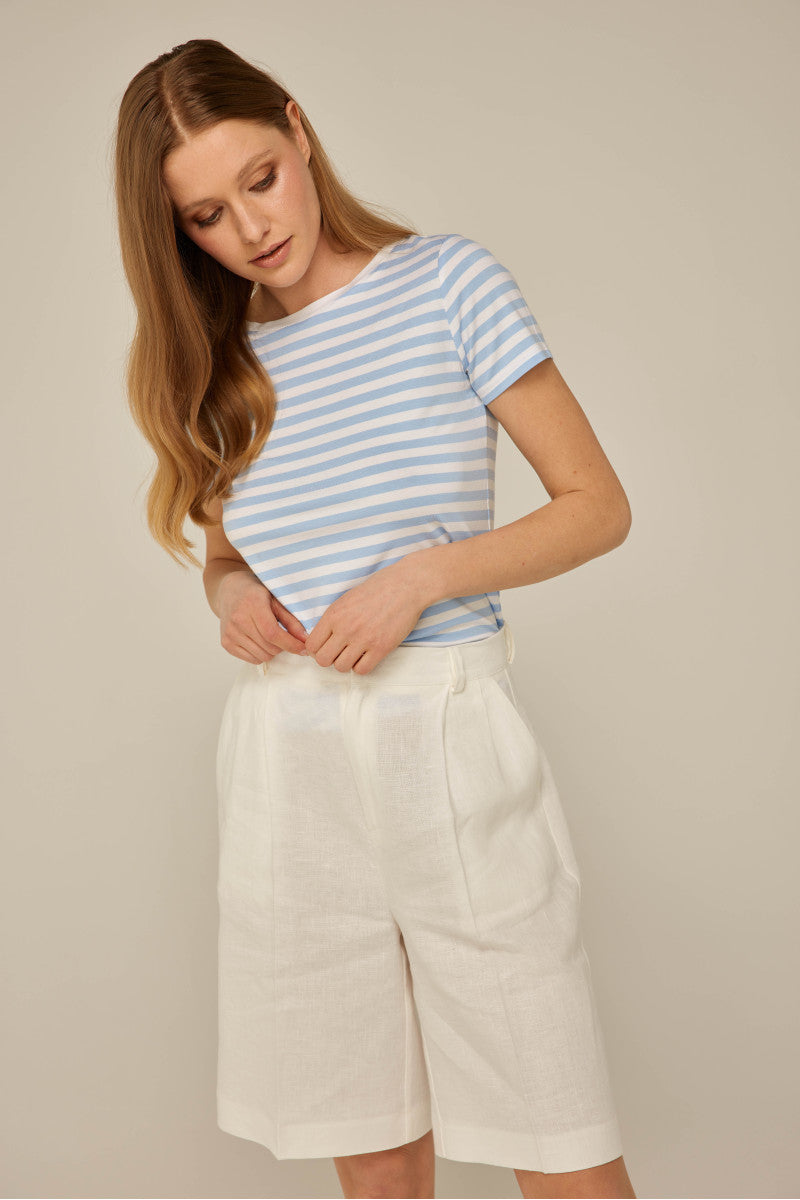 Basic blue striped T-shirt