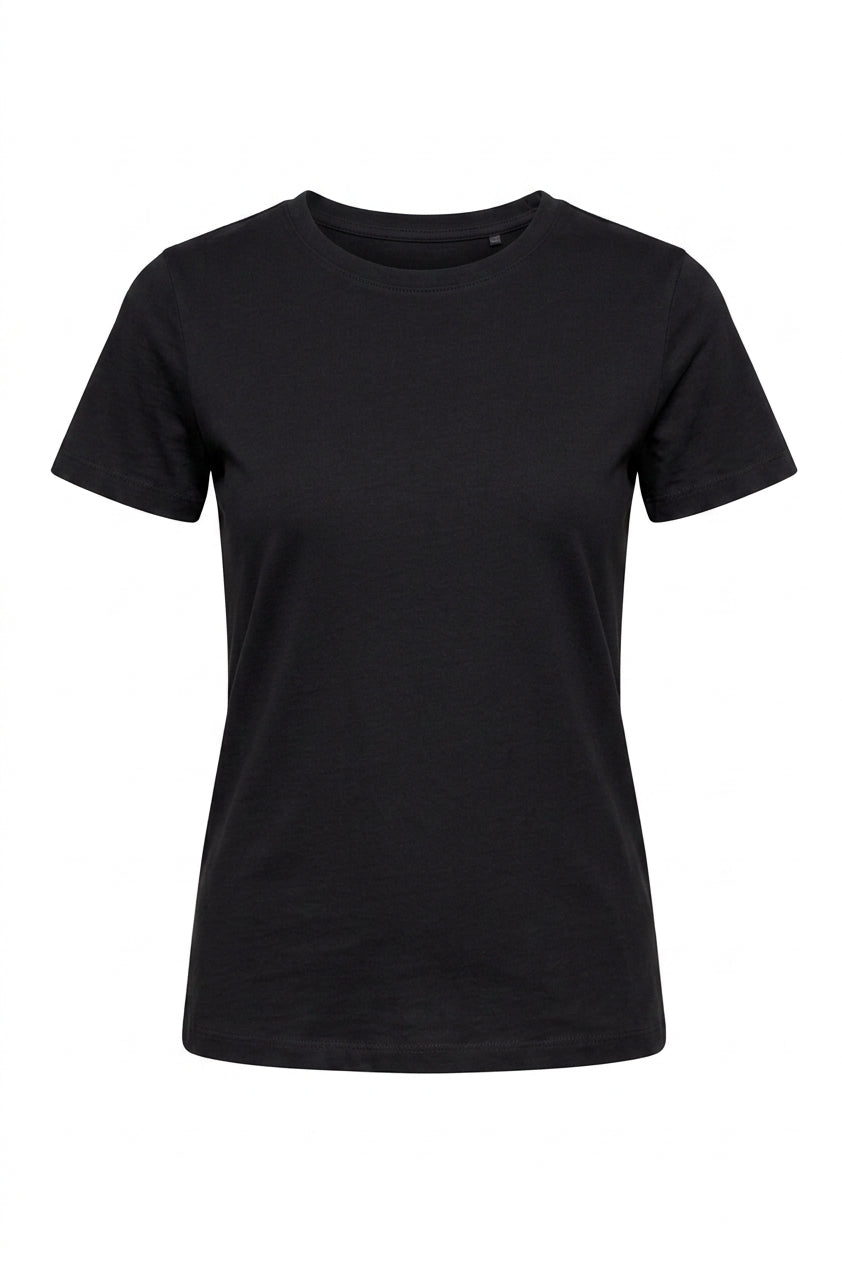 T-shirt z bawełny supima czarny - packshot