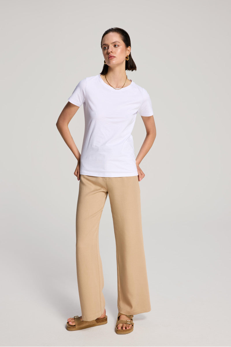 T-shirt z bawełny supima biały