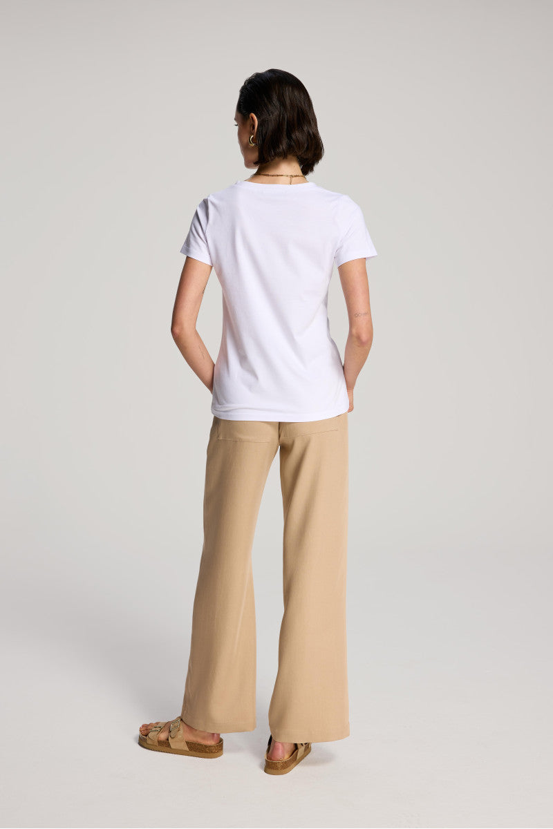 White Supima Cotton V-Neck T-Shirt