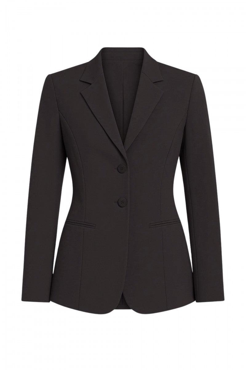 Two-button tailored jacket in dusty black
