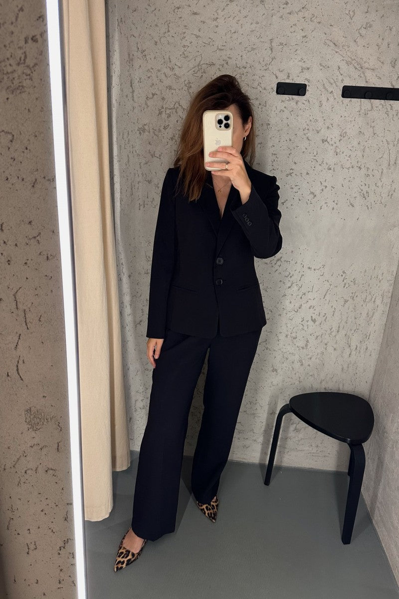 Two-button tailored jacket in dusty black