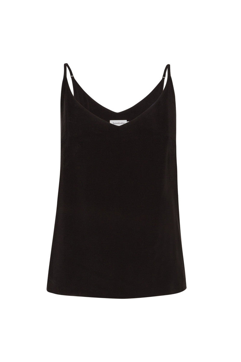 Black viscose tank top