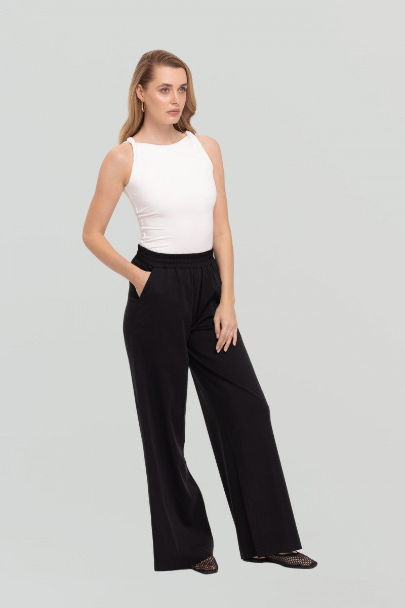 Cream wrap-around top