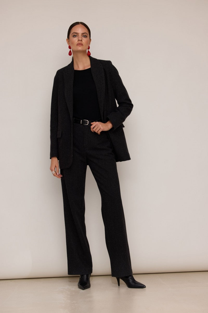 Wełniane spodnie w paski